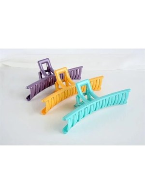 Euromoda 3'lü Parlak Renk Renk Kaliteli Mandal Toka Seti