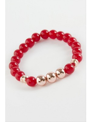 Zero Land Drnds Ceyt Hematit Doğaltaş Bileklik - Kırmızı