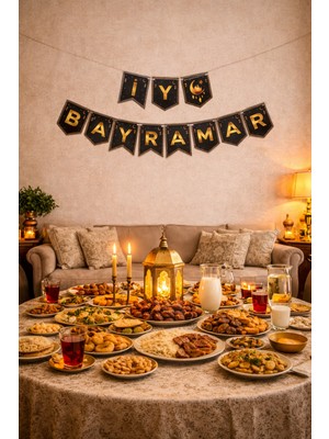 Okavango “3 Metre Led”, “iyi Bayramlar” Ramazan Süslemesi, Ramazan Hediyesi, Ramazan Bayramı Oda Mekan Süsleme Banner