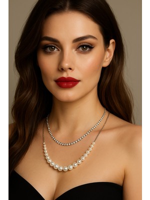 Genel Inci ve Su Yolu Taşlı Paslanmaz Çelik Kolye – Zarif ve Şık Tasarım