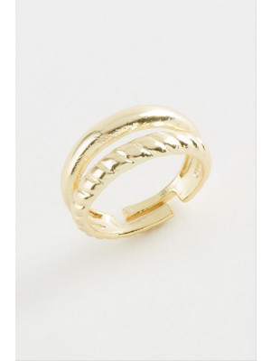 Zero Land Drnds Burgulu Metal Yüzük - Sarı