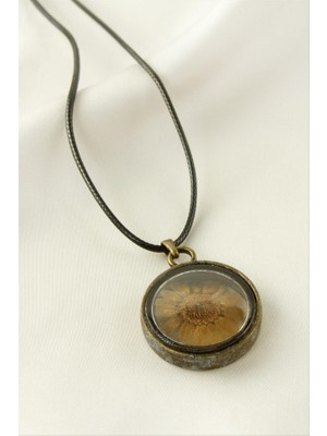 Zero Land Drnds Papatya Canlı Kolye - Siyah