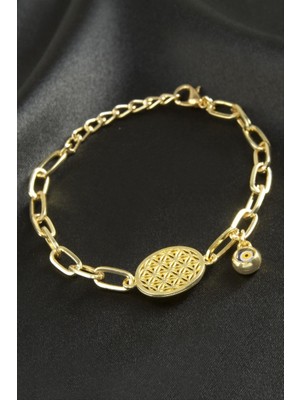 Zero Land Drnds Yaşayan Nazar Zincir Bileklik - Sarı