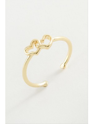 Zero Land Drnds Kalp Metal Yüzük - Sarı