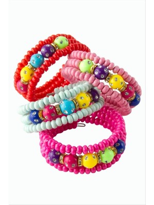 Zero Land Drnds Taşlı Helezon Boncuk Çocuk Bileklik - Ebruli