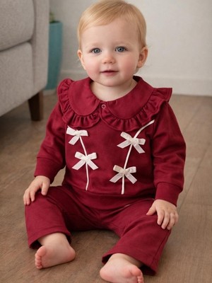 Saye Kids Fiyonk  Detaylı Kız  Bebektakım