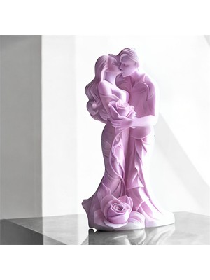 Genel Romantik Çift Heykeli & Biblosu 11X5 cm – Özel Tasarım Aşkın Simgesi - Sevgili Biblo