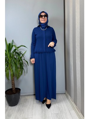 Miss Dalida Ajur Detaylı Hırka Elbise Takım Lacivert T26Y-0004