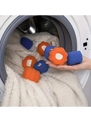Genel 5 Adet Evcil Hayvan Tüyü Temizleyici Top- Tekrar Kullanılabilir Çamaşır Makinesi Topları