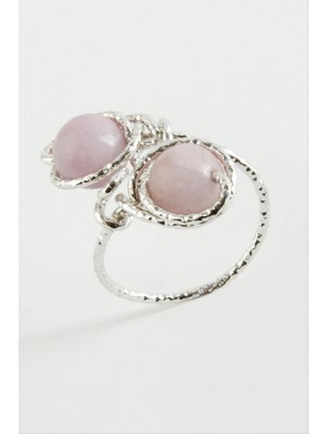 Zero Land Drnds Ceyt Doğal Taşlı Yüzük - Gümüş Rengi