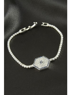 Zero Land Drnds Gen Zirkon Taşlı Çocuk Bileklik 16 cm - Gümüş Rengi