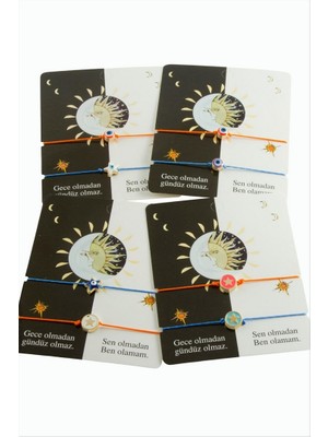 Zero Land Drnds Yıldız Nazar Ip Bileklik 2 Adet - Ebruli