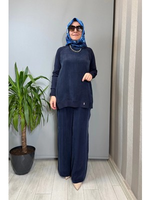 Miss Dalida Ön Kısmı Cupro Tunik Lacivert T26Y-6010