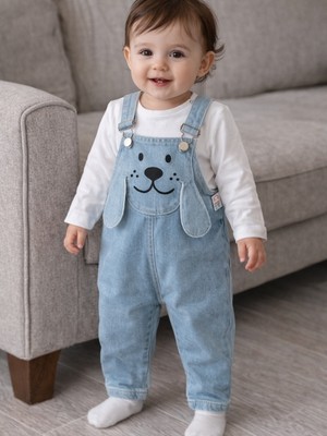 Saye Kids Köpekli Erkek Bebek Salopet