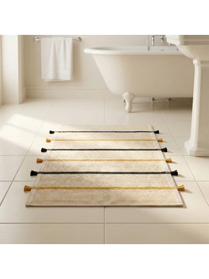 Matmel Soft Rigel Banyo Paspası - Ekru / Renkli - 60X100 cm