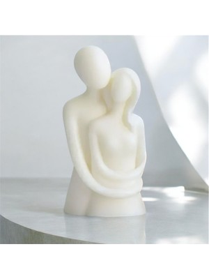 Genel Sarılan Romantik Çift Heykeli & Biblosu 12X6 cm - Özel Tasarım Saf ve Temiz Aşk