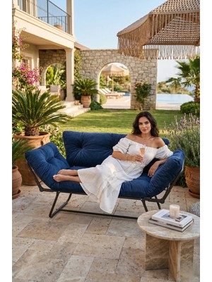 AVYNA Estelor™ Smartsleep Ikili Kanepe | Modern Yataklı Çekyat Koltuk - Lacivert