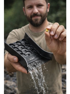 Genel Mini Altın Arama Savağı (Sluice Box) 20 cm – Çanta Boy Portatif Altın Eleme Savak