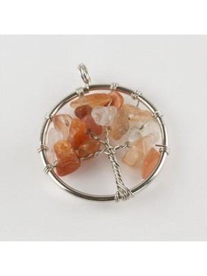 Zero Land Drnds Akik Doğaltaş Kolye Ucu - Kahverengi