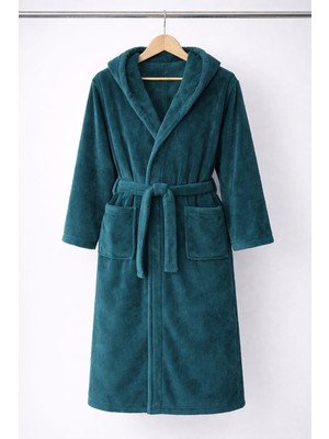 Bumefa %100  Pamuklu Kapüsonlu Yetişkin Bornoz