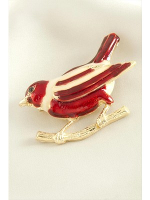 Zero Land Drnds Kuş Mineli Broş - Sarı