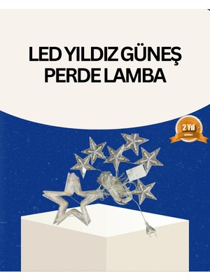 AyrStore Buğz Iç Mekan Uyumlu Yıldız Peri LED Perde 3x3 Metre