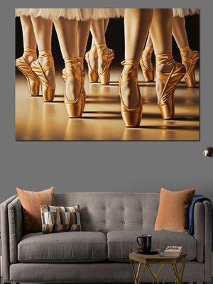 Tablomega Bale Ayakkabıları ve Balerin Ayakları Dekoratif Kanvas - Mdf Ahşap Tablo