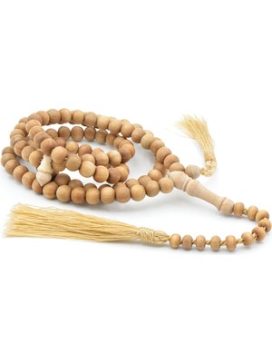 Murty99 Saçaklı Püsküllü Basık Küre Kesim Kokulu 99 Luk Sandal Ağacı Tesbih