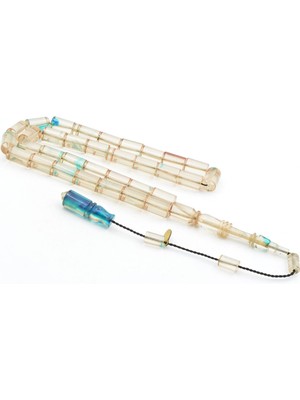 Murty99 Hakan Turan Imzalı Kesme Model Şeffaf Sıkma Kehribar Tesbih