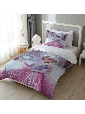 Elsa Pembe Yatak Örtüsü M12