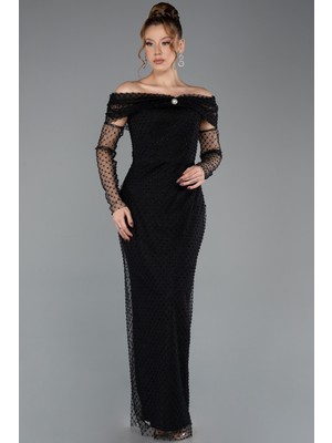 Abiyefon Straplez Portatif Yaka Uzun Boncuklu Abiye ABU5550