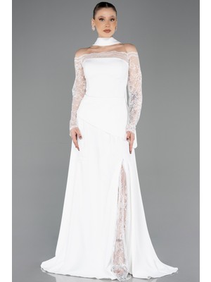 Abiyefon Dantelli Uzun Kol Büyük Beden Abiye ABU5657