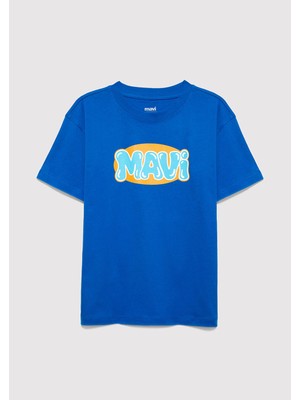 Mavi Mavi Baskılı Mavi Tişört 6610443-82491