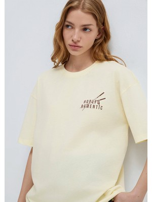 Mavi Ramen Baskılı Sarı Tişört 1614005-71276