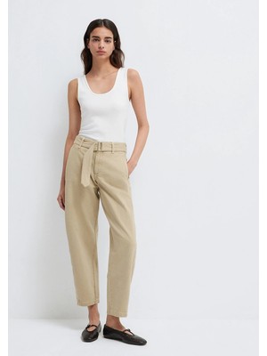 Mavi Kemerli Bej Pantolon 1011183-70153