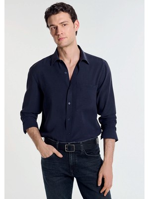 Mavi Soft Premium Lacivert Gömlek 0212010-86415