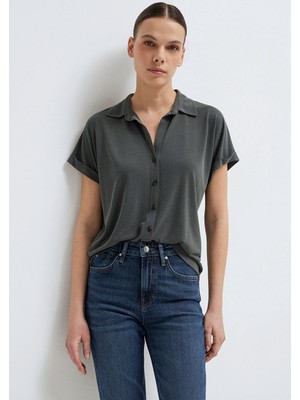 Mavi Soft-Premium Yeşil (Tencel™) Modal Karışımlı Tişört 168081-71587