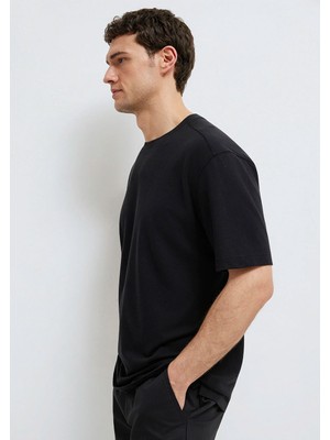 Mavi Soft-Premium Siyah (Tencel™) Liyosel Karışımlı Tişört 0613468-900