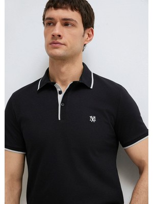 Mavi Mühür Logo Siyah Polo Tişört 0613266-900