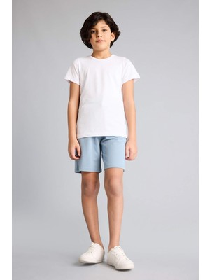 DeFacto Regular Fıt Sweatshirt Kumaşı Şort Erkek ÇOCUK B5867A826SM
