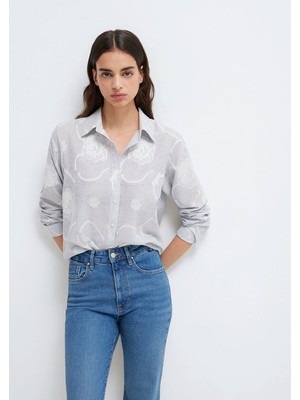 Mavi Baskılı Açık Mavi Gömlek 1211437-84336