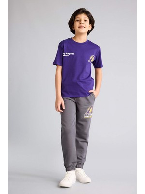 DeFacto NBA Los Angeles Lakers Kalın Kumaş Pantolon Erkek Çocuk G7623A826SP