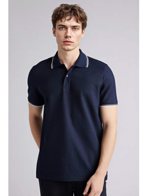DeFacto Regular Fit Waffle Kısa Kollu Polo Tişört D7932AX26SP