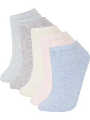 DeFacto Kadın 5li Pamuklu Patik ÇORAP E2115AXNS