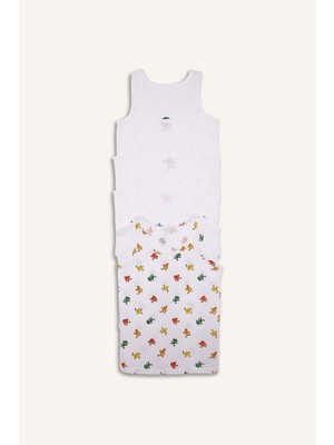 DeFacto %100 Pamuklu Baskılı 5'li Atlet Erkek Çocuk G8554A826SP