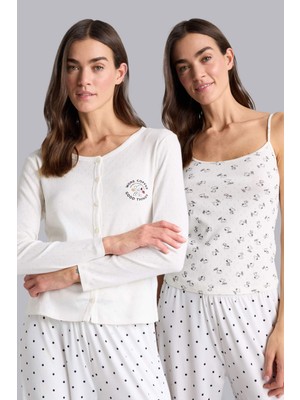 DeFacto Snoopy 2'li Pijama Üstü G3099AX26SP