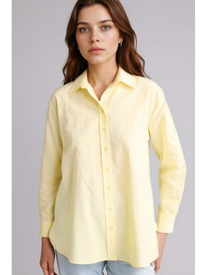 DeFacto Relax Fit Gömlek Yaka Poplin Tunik D7341AX26SP