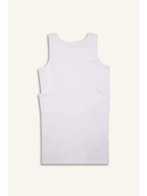 DeFacto %100 Pamuklu 2'li Atlet Erkek Çocuk V4445A626SP