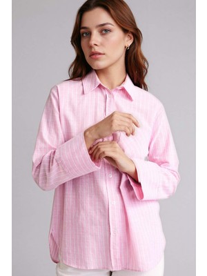 DeFacto Relax Fit Çizgili Flamlı Pamuk Tunik F6314AX26SP