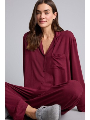 DeFacto Basic Pijama Takımı Üst Alt H0446AX26SP